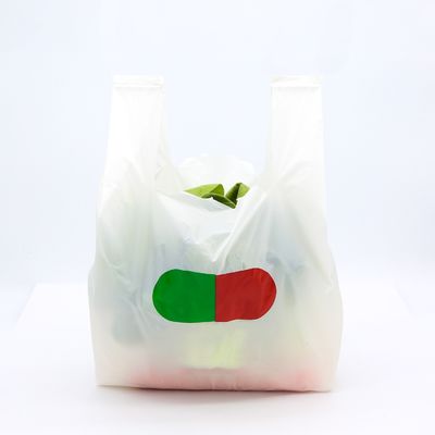 AISUN Customise Printed Direct Factory Sale 100% Biodegradable PLA PBAT Compostabili sacchetti da shopping per supermercati