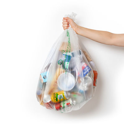 Borsa da shopping per magliette biodegradabile a base di amido di mais in plastica organica compostabile in PLA