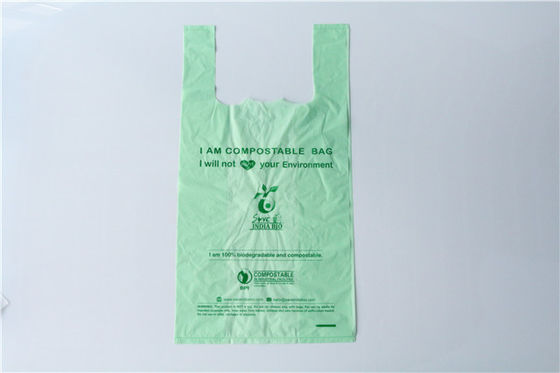 Giubbotto di plastica Borsa da shopping biodegradabile Borse di cellulosa compostabili Stampa a colori
