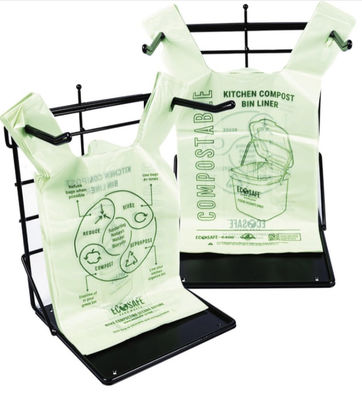 Borsa per acquisti biodegradabile T-shirt borse di compost piccole