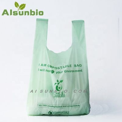OEM sacchetto per la spesa biodegradabile PBAT PLA amido di mais EN13432 Standard