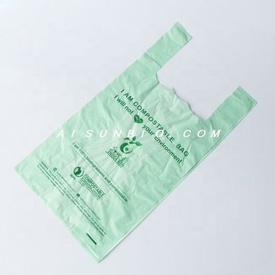 OEM sacchetto per la spesa biodegradabile PBAT PLA amido di mais EN13432 Standard