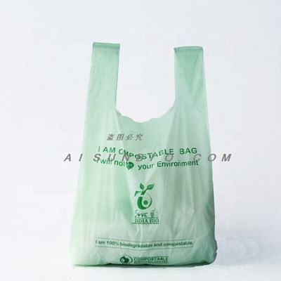 OEM sacchetto per la spesa biodegradabile PBAT PLA amido di mais EN13432 Standard