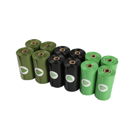 100pcs/roll 2,6 galloni 10l maniglia-tie biodegradabile compostabile rifiuti di cucina spazzatura sacchetti per rifiuti