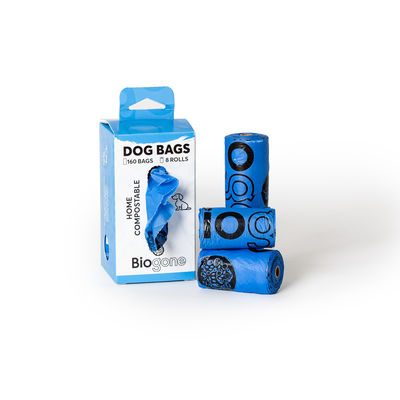Eco-friendly 100% biodegradabile e compostabile all'ingrosso per animali domestici sacchetto di cacca sacchetti di rifiuti per cani logo OEM sostenibile accetta 15 micron BPI