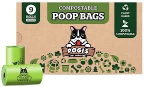 Eco-friendly 100% biodegradabile e compostabile all'ingrosso per animali domestici sacchetto di cacca sacchetti di rifiuti per cani logo OEM sostenibile accetta 15 micron BPI