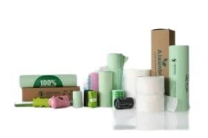 sacchetti di cacca di cane in plastica biodegradabile stampati su misura per la vendita