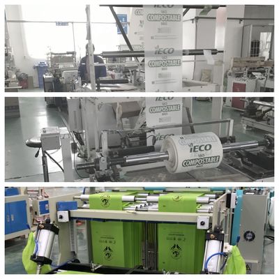PBAT Biodegradable Custom Poly Bags Rolls per feci per cani