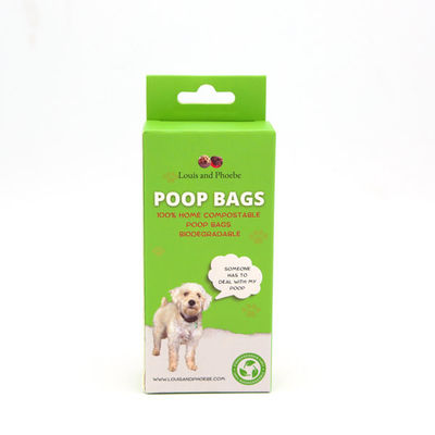 Biodegradabile compostabile sacchetti di cacca per rifiuti di cani verde OEM