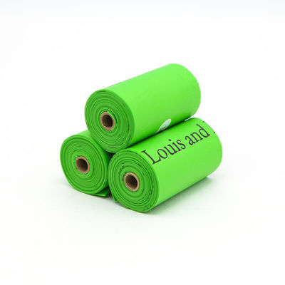 Biodegradabile compostabile sacchetti di cacca per rifiuti di cani verde OEM
