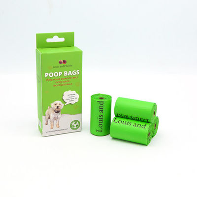 Biodegradabile compostabile sacchetti di cacca per rifiuti di cani verde OEM