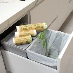 33 galloni Sacchetti per la spazzatura ecologici Sacchetti di compost Rifiuti di cucina