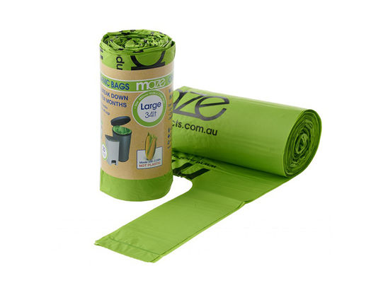 40mic Compostabili contenitori di rifiuti Eco-friendly Sacchetti per rifiuti personalizzati