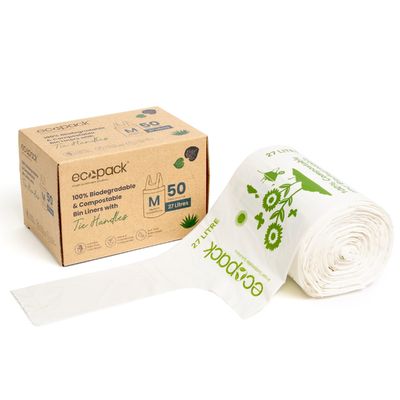 ASTMD6400 Sacchetti per contenitori di bidoni compostabili certificati per rifiuti 8L 10L 15L