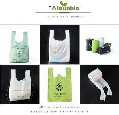 Sacchetti di amido di mais compostabili su misura Sacchetti di rifiuti biodegradabili