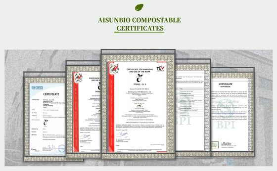 Tassi di rifiuti biodegradabili al 100%, contenitori di rifiuti compostabili, PLA PBAT