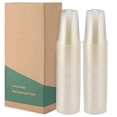Coppa di plastica bio PLA compostabile per il cocktail di nozze