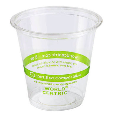 Acqua compostabile Biodegradabile Tazze PLA Trasparente Plastico Custom
