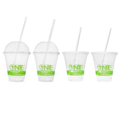 Acqua compostabile Biodegradabile Tazze PLA Trasparente Plastico Custom