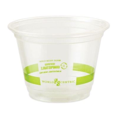 PLA Biocompostabili Tazze trasparenti con coperchio 16 oz Tazza di tè al latte da bere